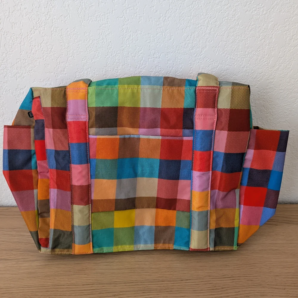 NWT BAGGU Small Cloud Carry On In Madras - Picture 2 of 6